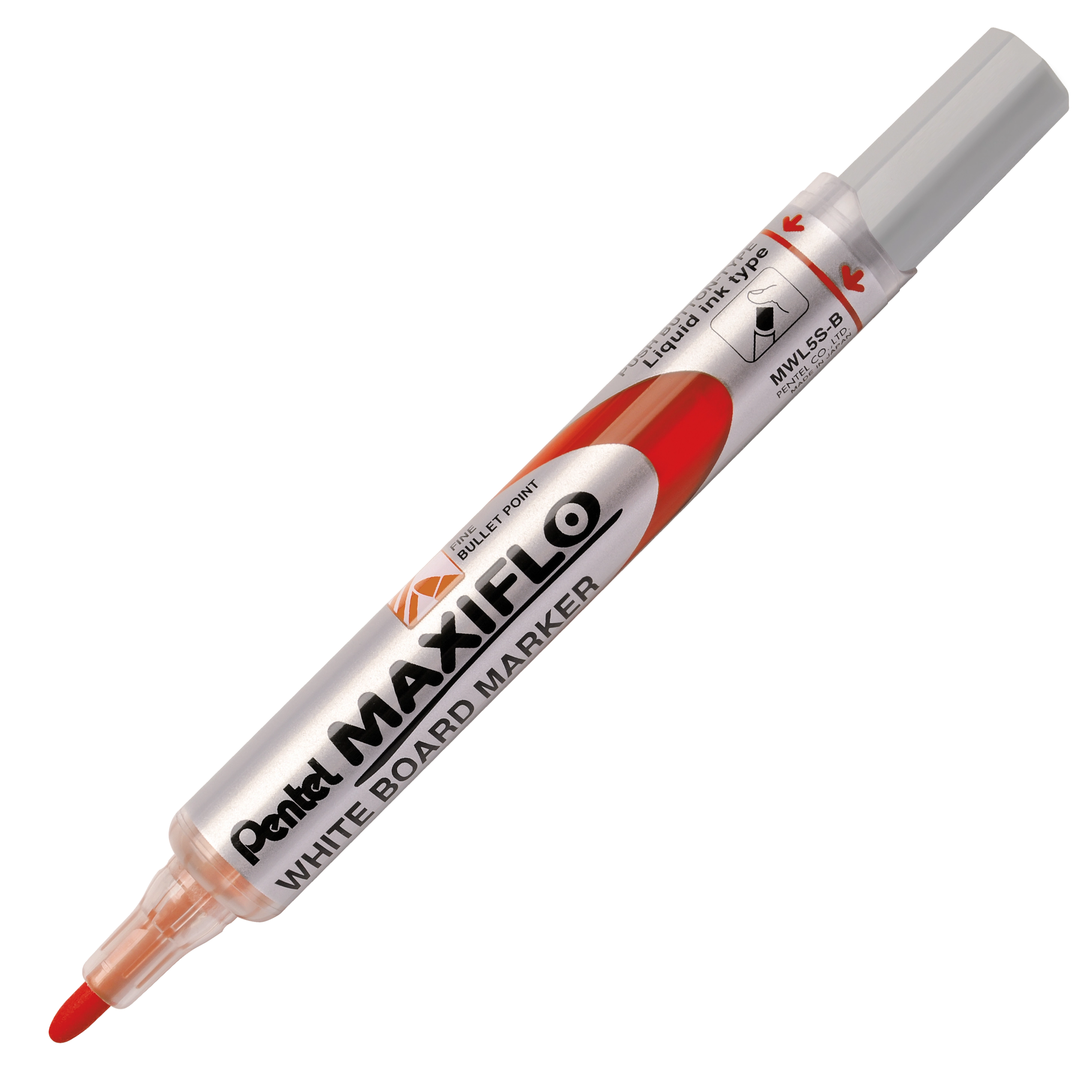 Pentel Maxiflo Whiteboard Marker Red 4,0mm 