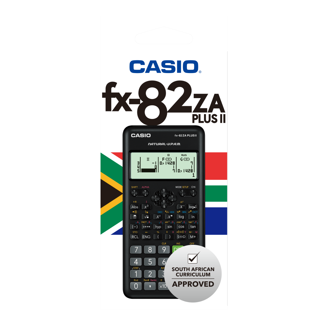 Casio FX-82ZA Plus II Scientific Calculator Black PNA Vergelegen