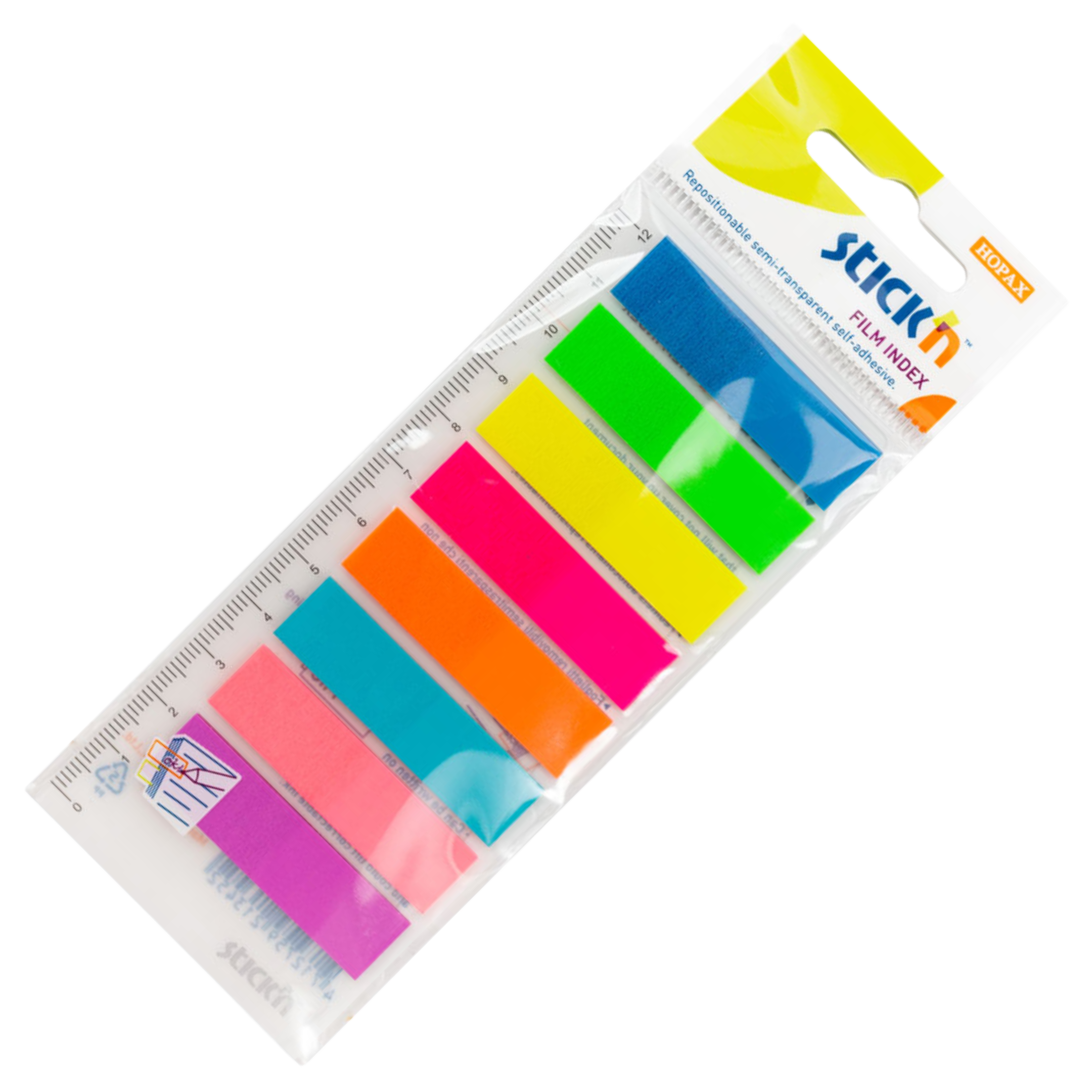 Stick'n Film Index Tabs Neon 45mmx12mm Set of 8 (200 Tabs)