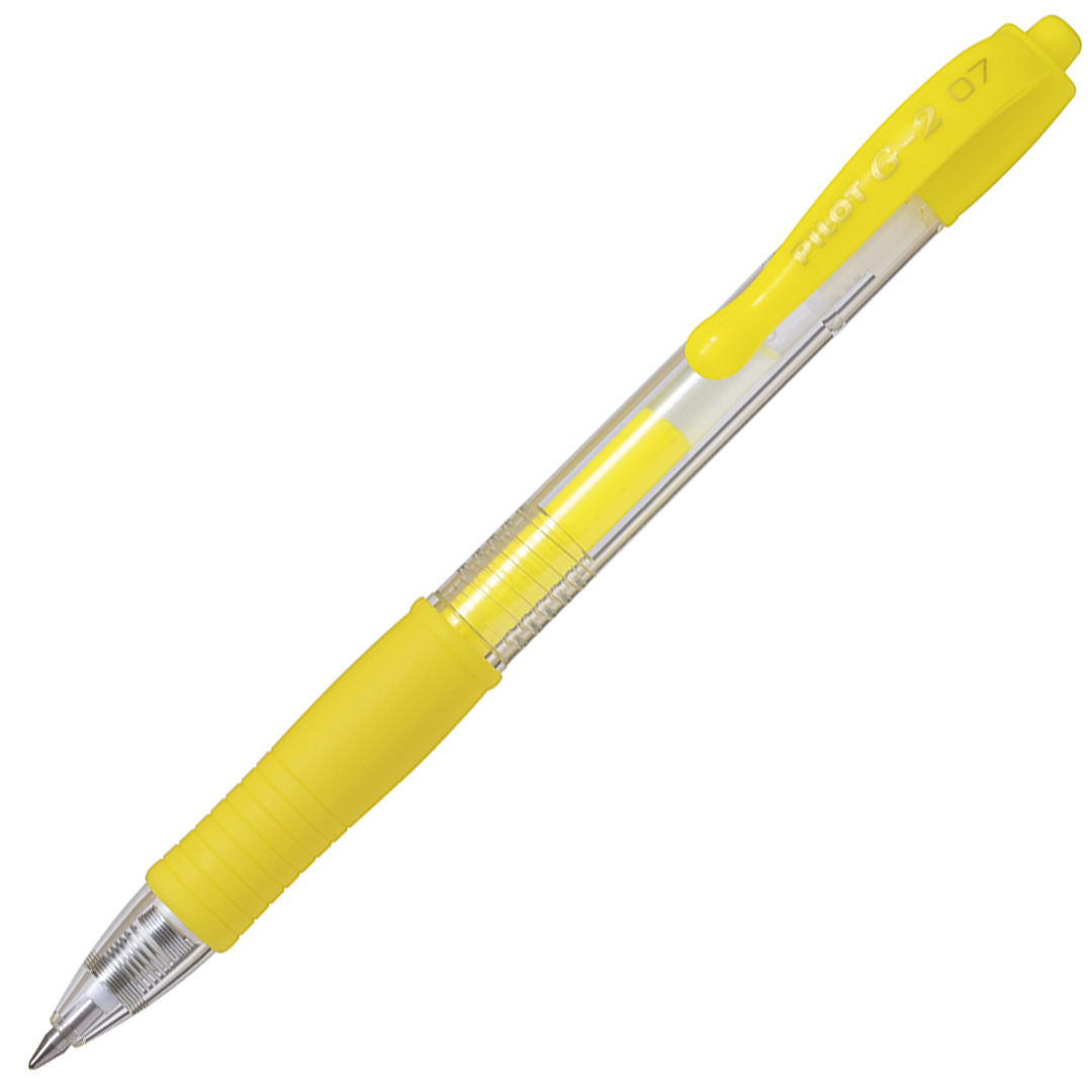 Pilot G2 Gel Pen Fine Neon Yellow 0,7mm