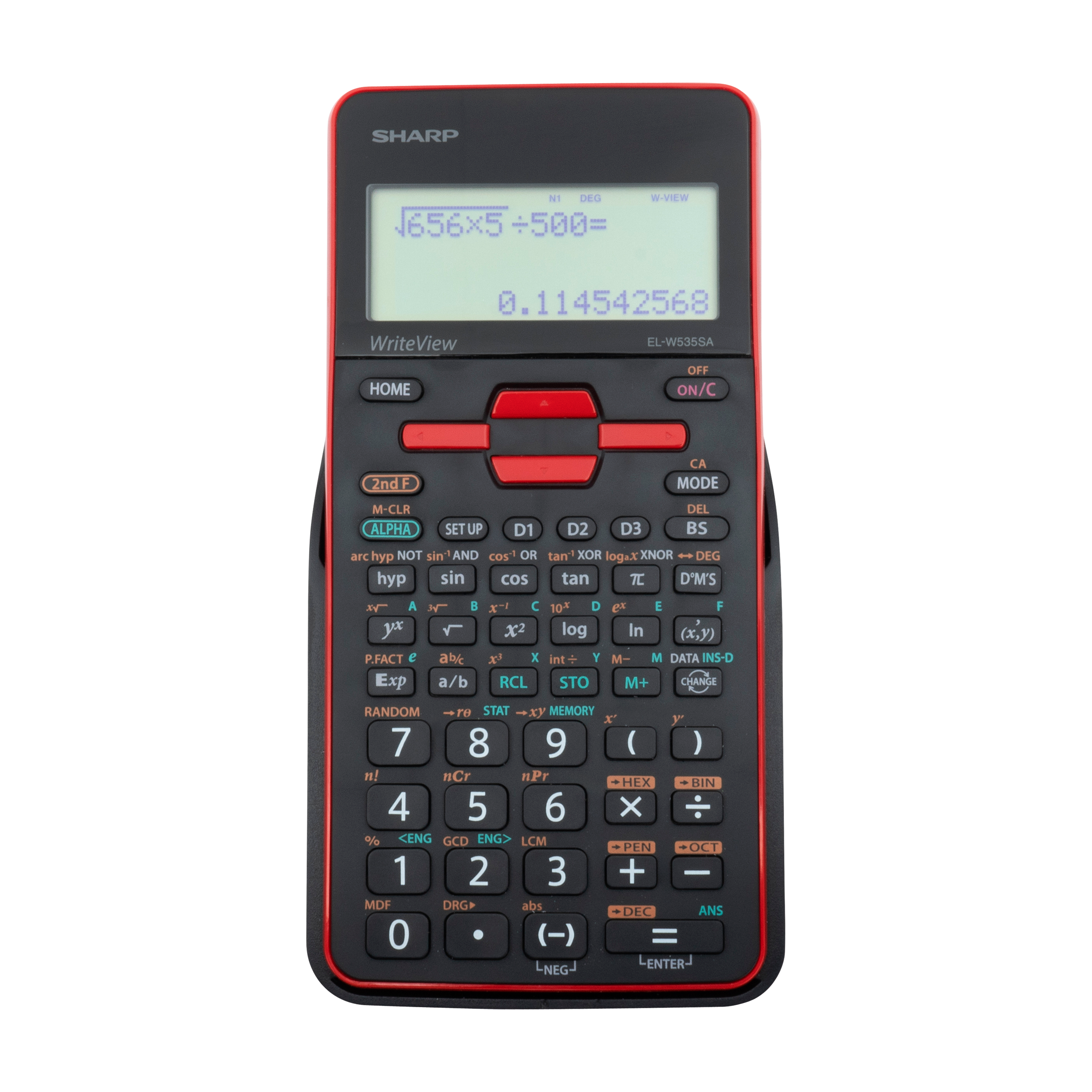 Sharp EL-535 Scientific Calculator 422 Functions Red