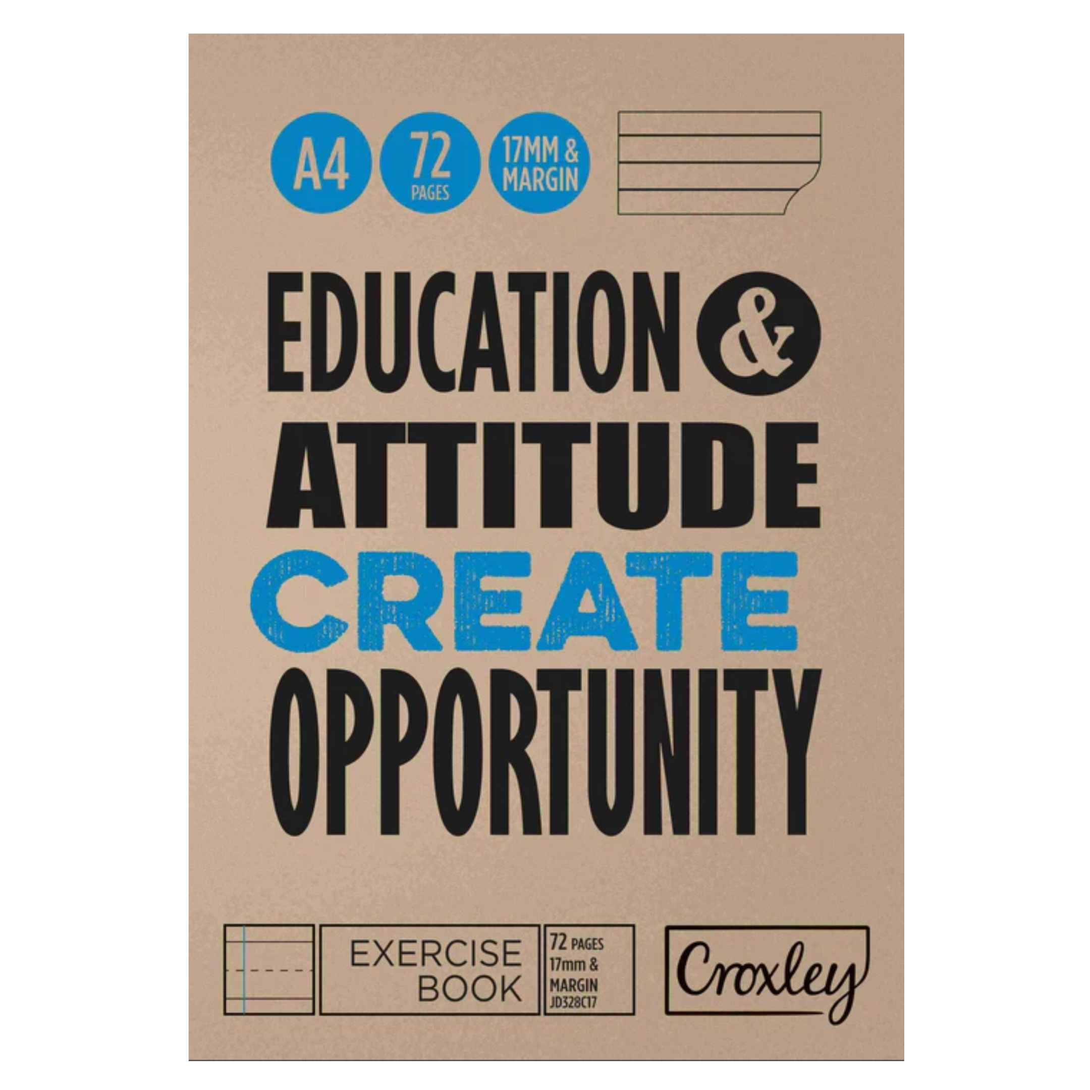 Croxley Exercise Book A4 72 Page 17mm S/M