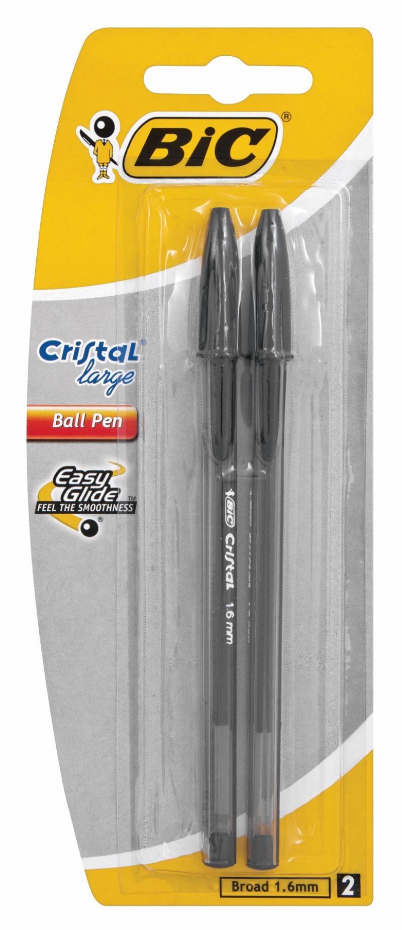 BIC Cristal Pen Large 2Up Black 1,6mm