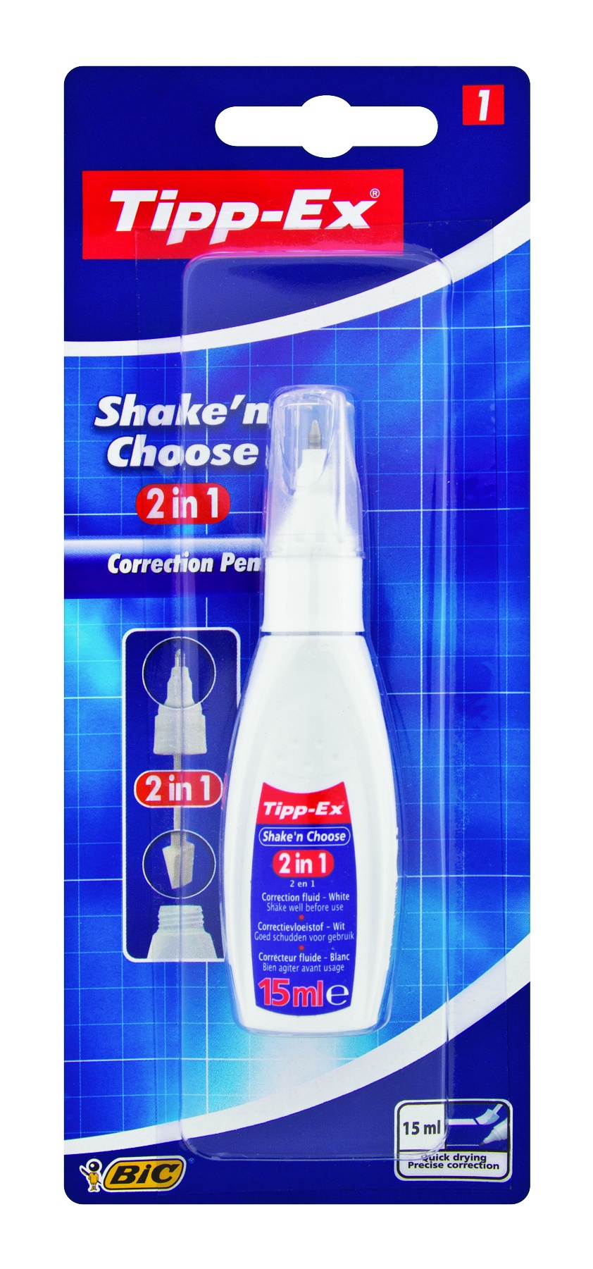 Tipp-Ex Shake 'n Choose 2-In-1 Correction Pen 15ml