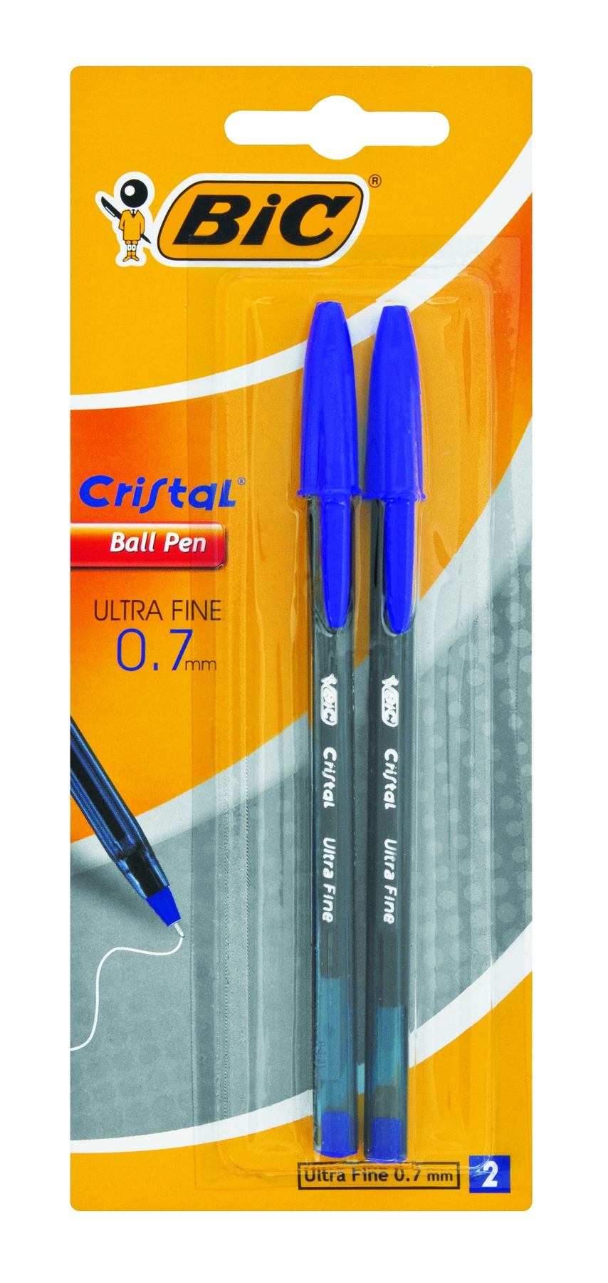 BIC Cristal Pen Ultra Fine 2Up Blue 0,7mm