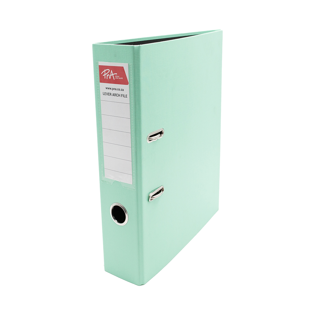 PNA Lever Arch File Alpha Turquoise A4 75mm PP