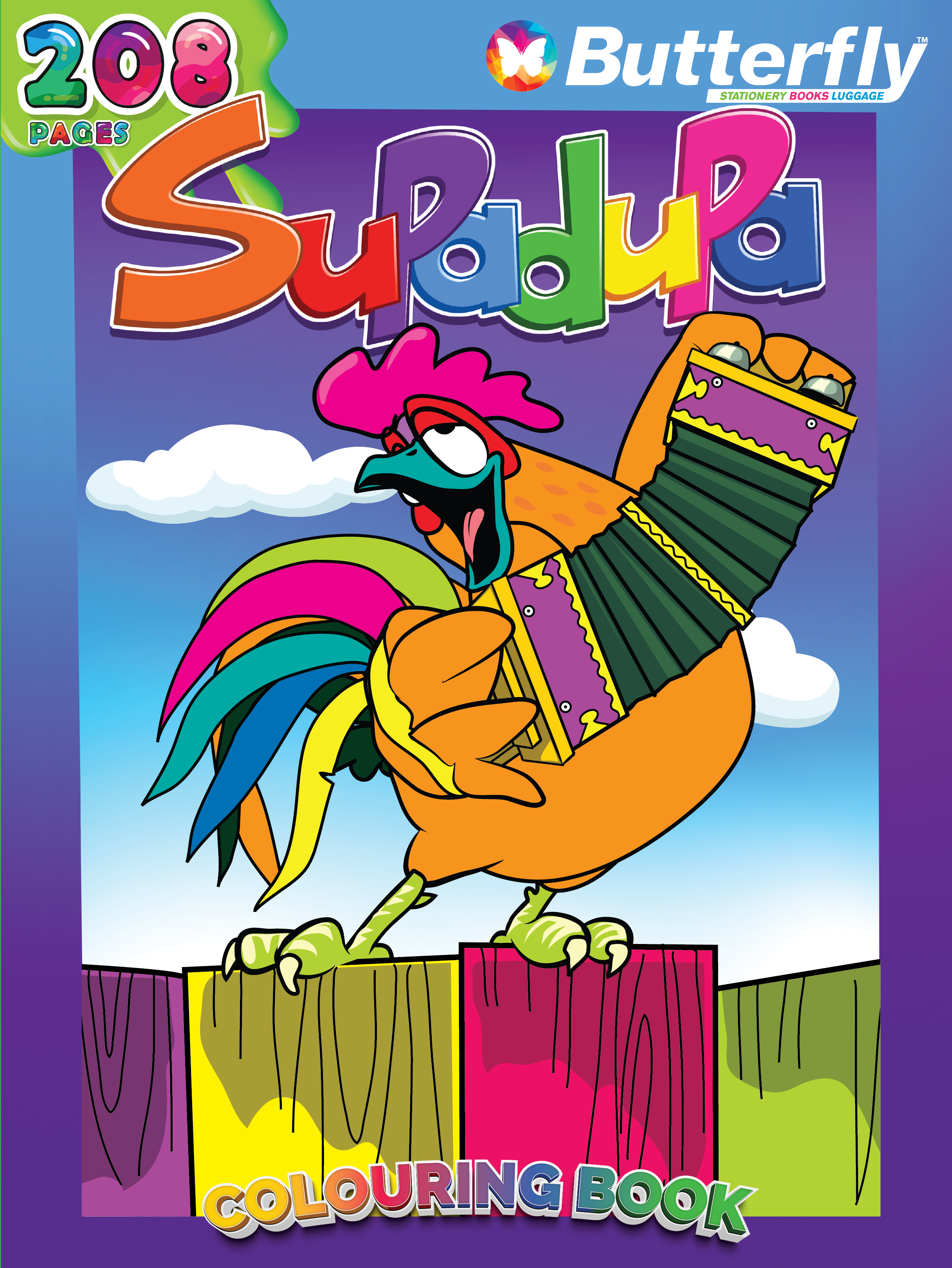 Butterfly Colouring Book Supadupa 208 Page