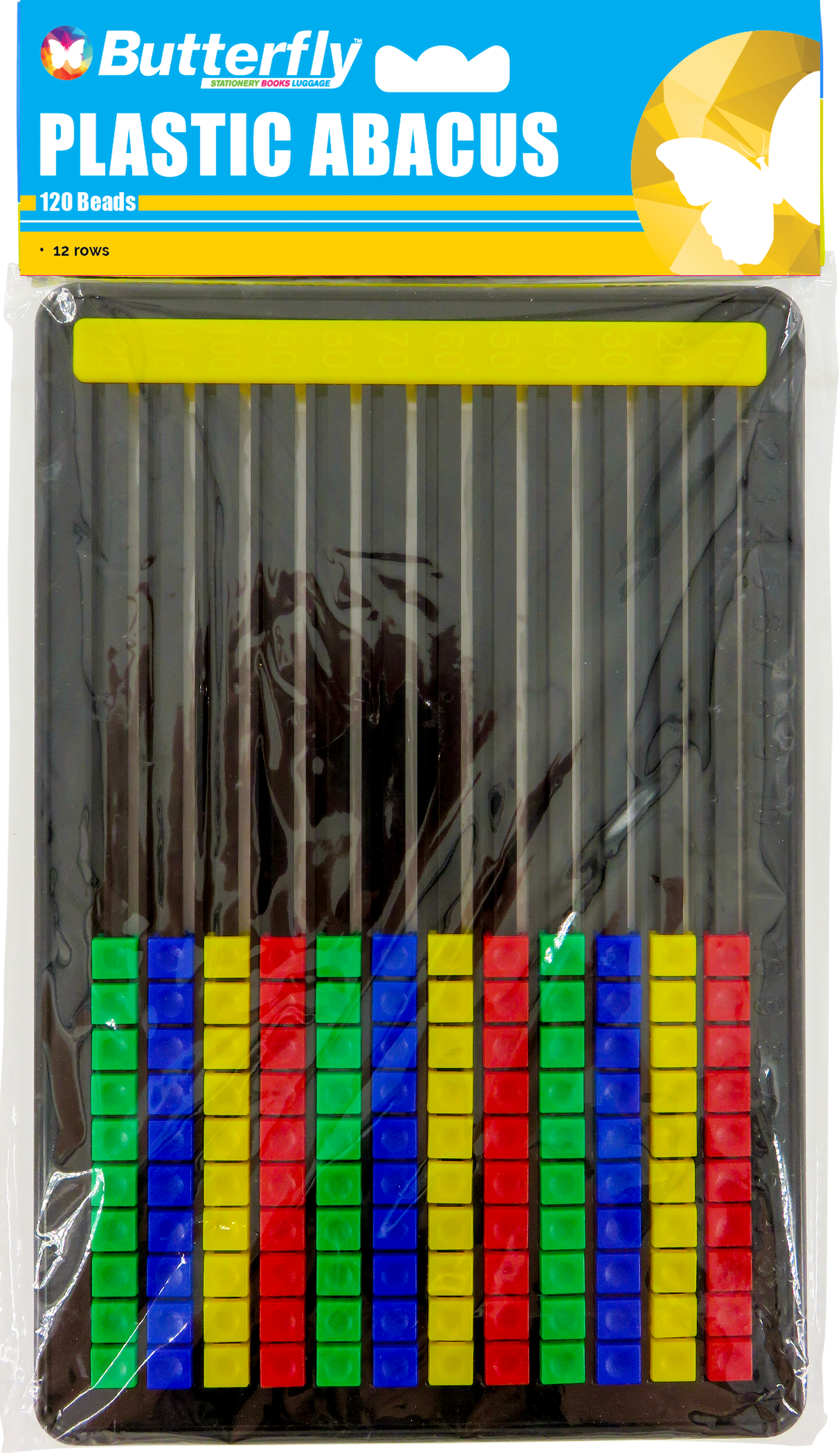 Butterfly Plastic Abacus 120 Beads