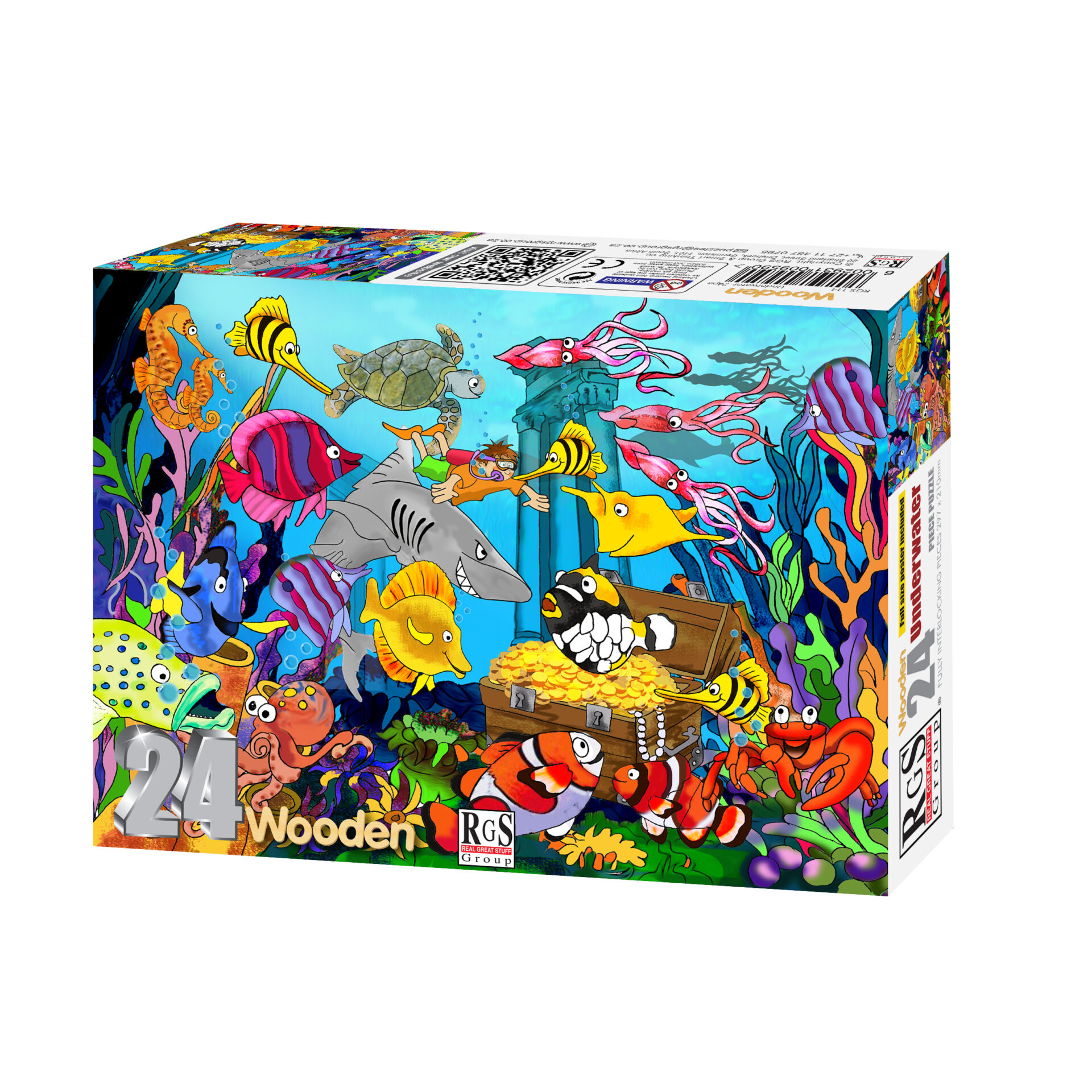 RGS Underwater Wooden Puzzle A4 24 Piece