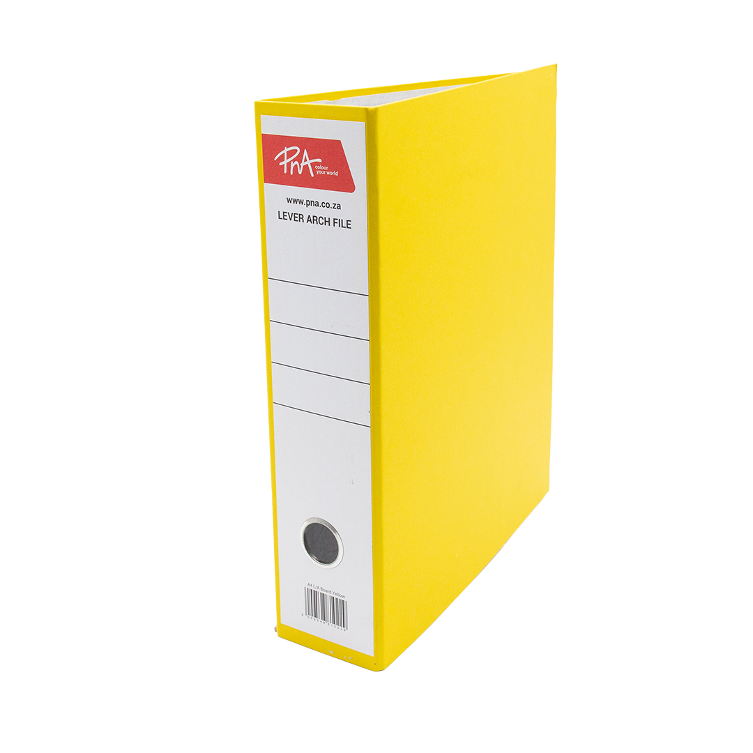 File Board PNA Lever Arch File Board Yellow A4 75mm - PNA Featherbrooke