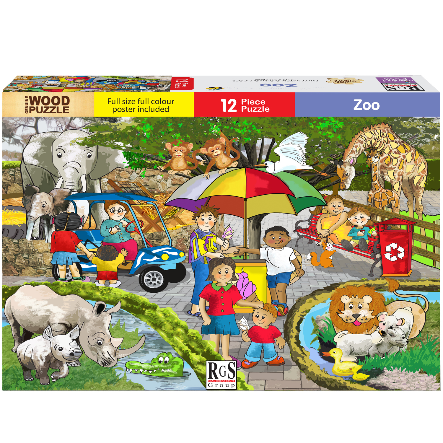 RGS Zoo Wooden Puzzle A4 12 Piece