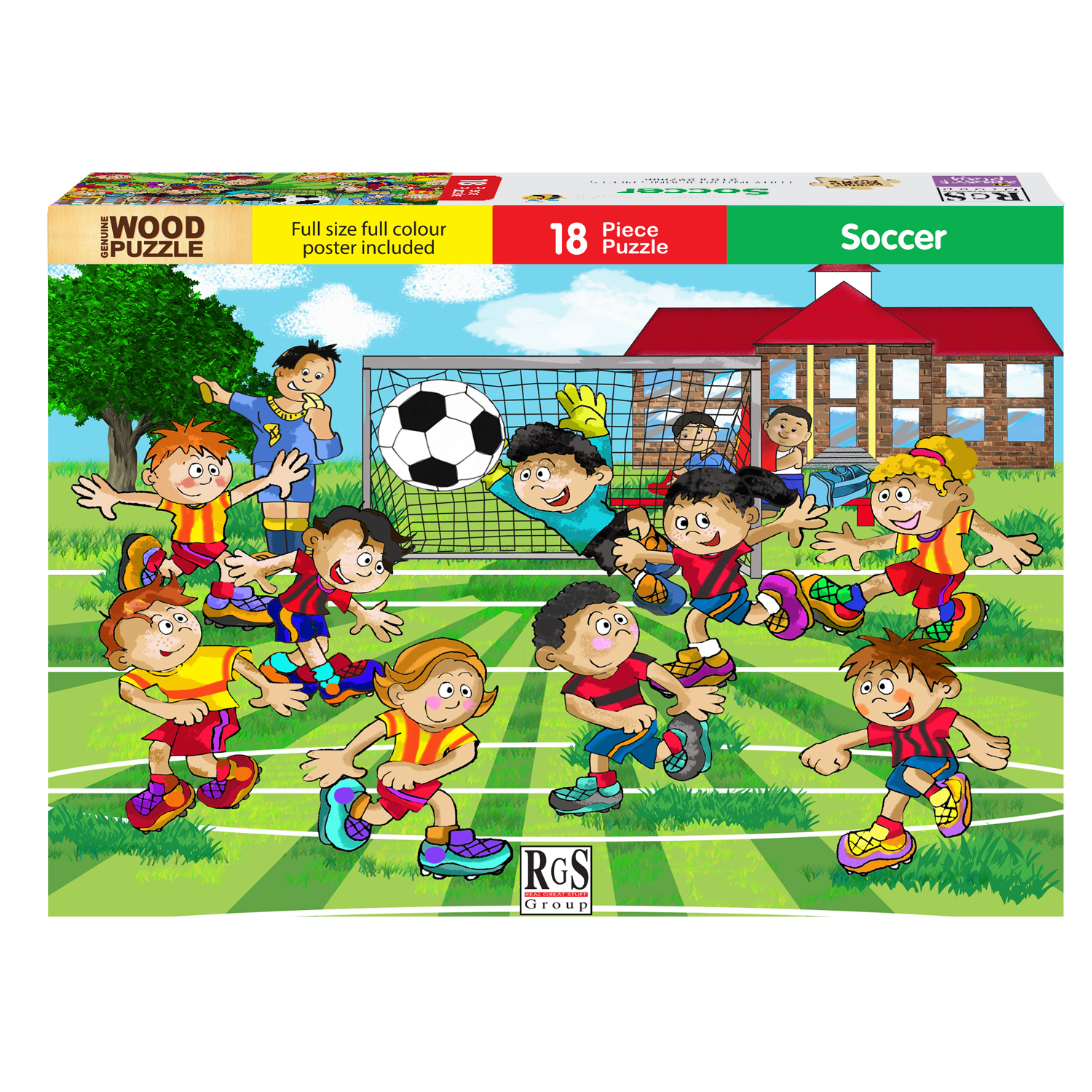 RGS Soccer Wooden Puzzle A4 18 Piece