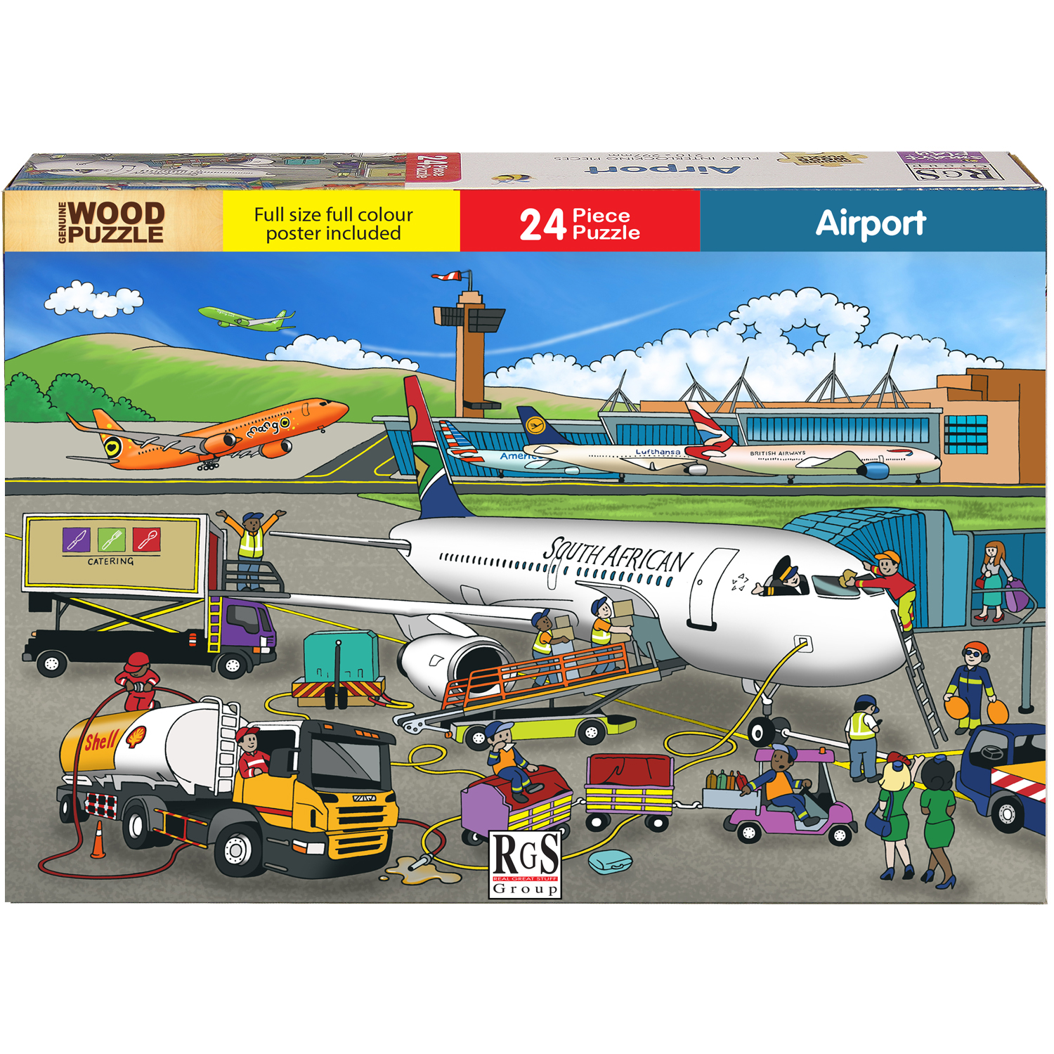 RGS Airport Wooden Puzzle A4 24 Piece