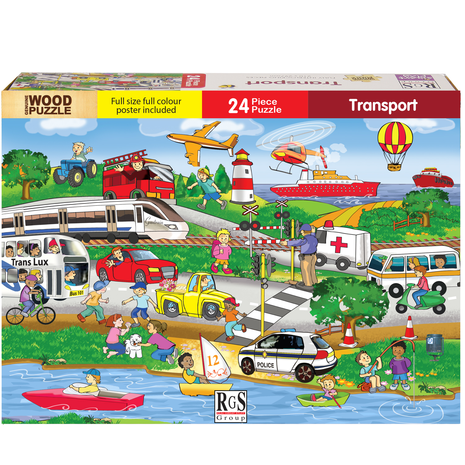 RGS Transport Wooden Puzzle A4 24 Piece