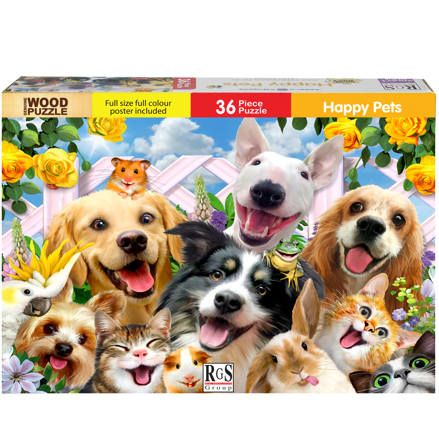 RGS Happy Pets Wooden Puzzle A4 36 Piece