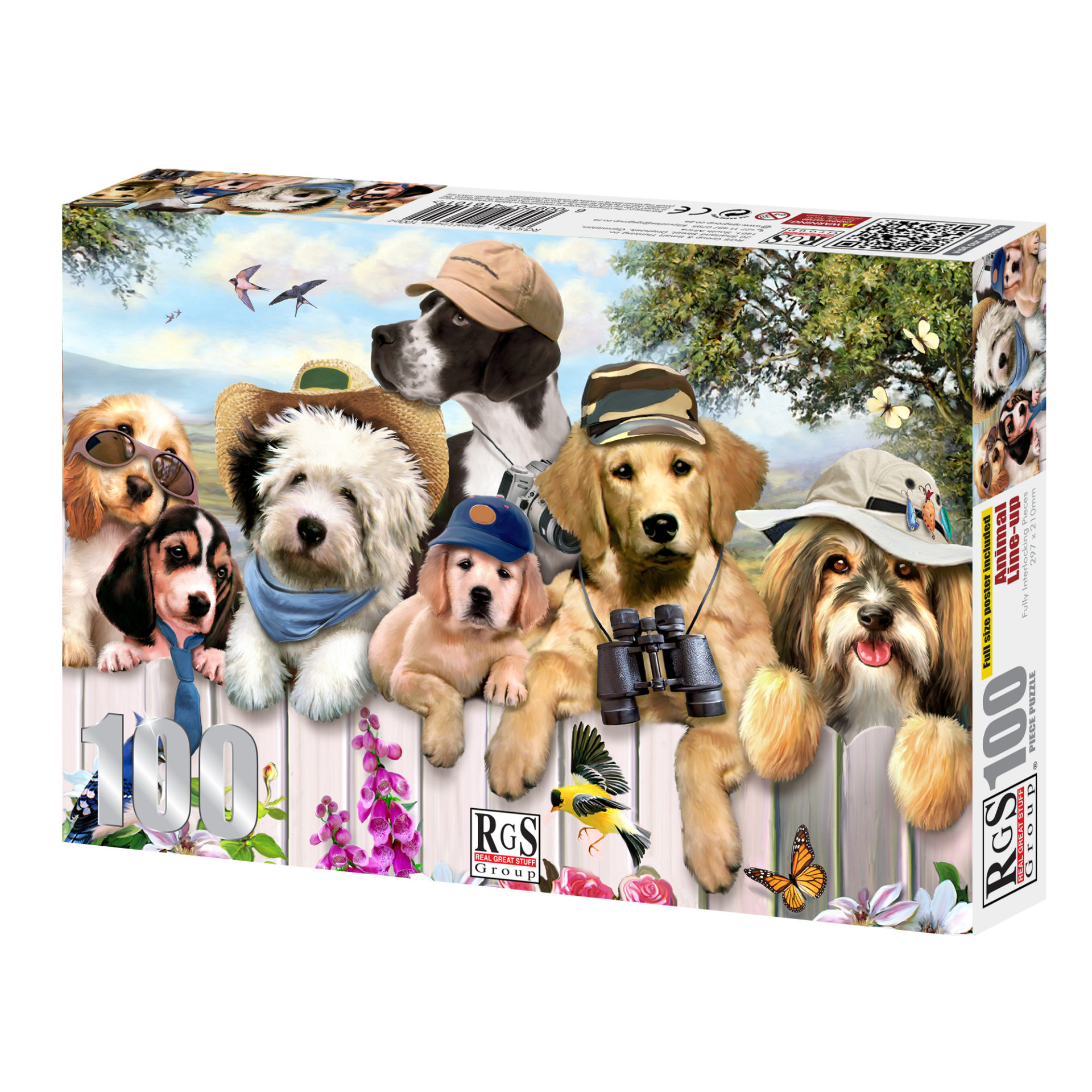 RGS Animals Line Up Puzzle 100 Piece