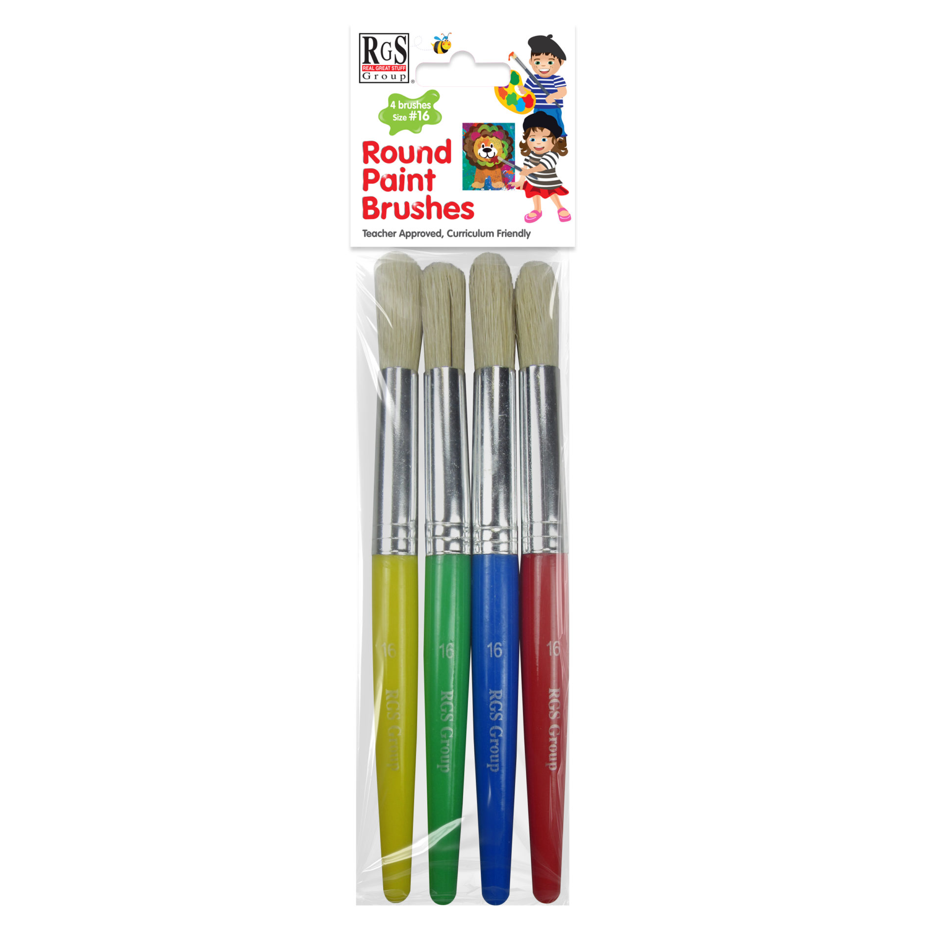 RGS Round Paint Brushes No.16 Pack of 4