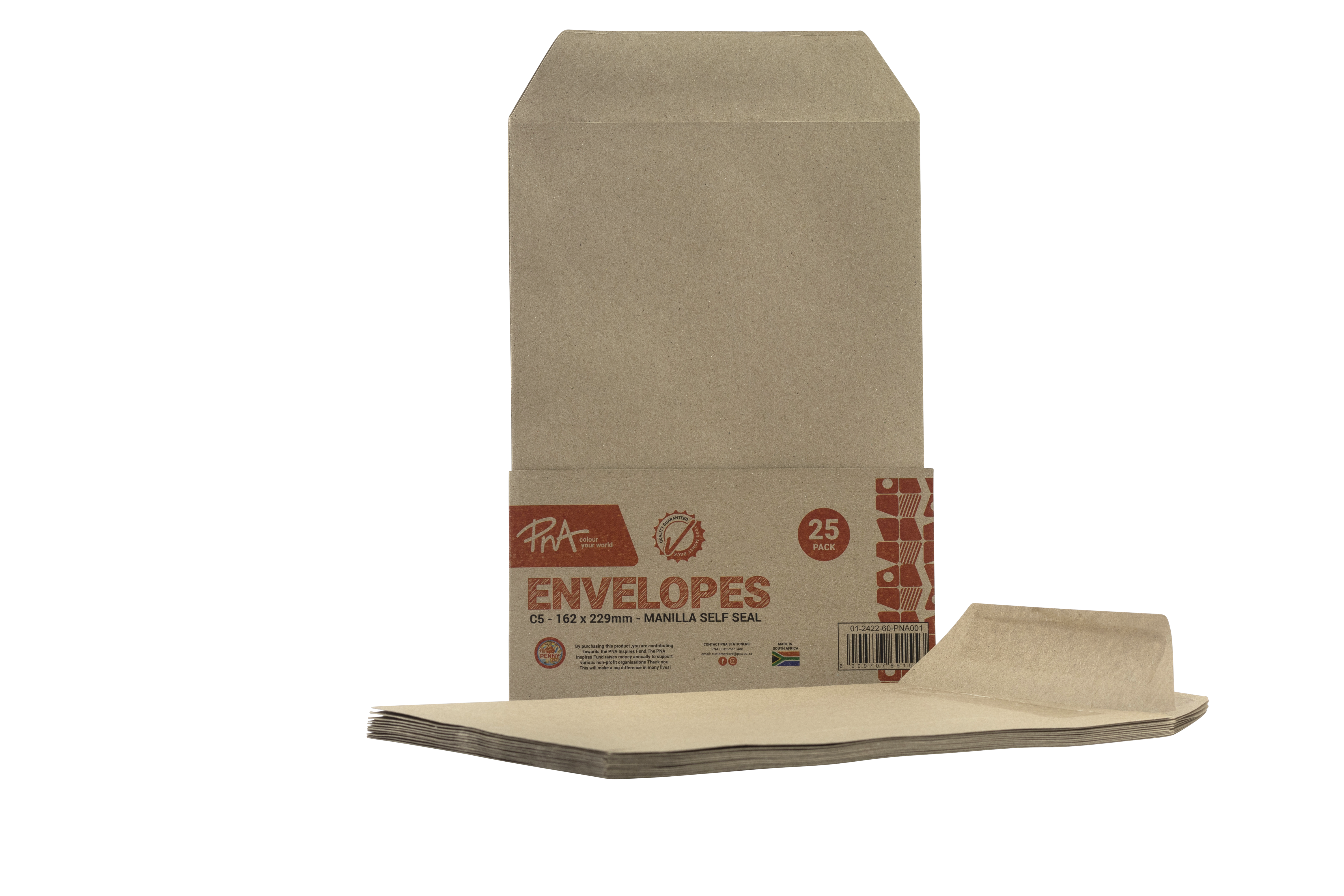 PNA Self Seal Envelopes White C5 Pack of 25