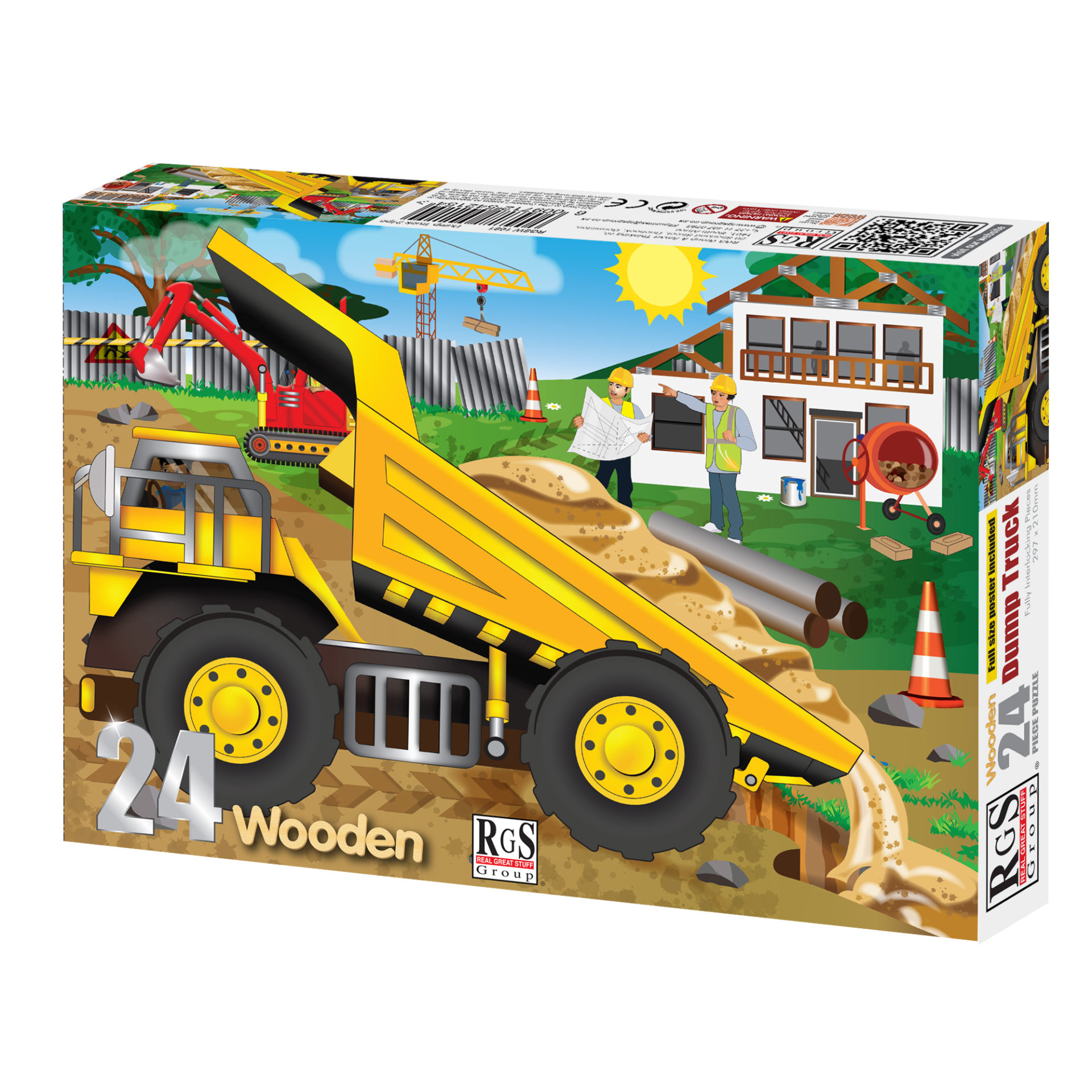 RGS Dump Truck Wooden Puzzle A4 24 Piece