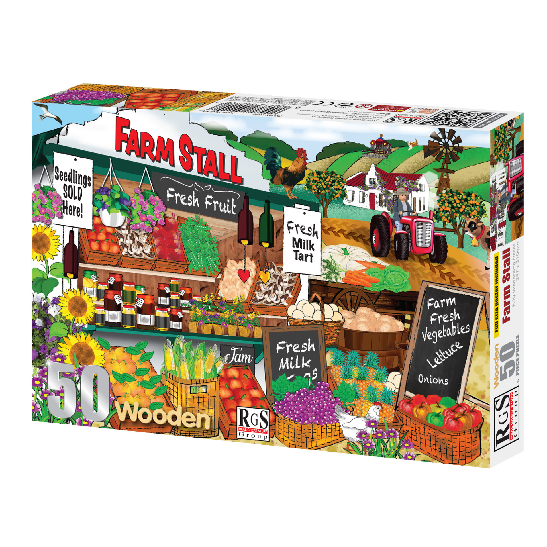 RGS Farm Stall Wooden Puzzle A4 50 Piece