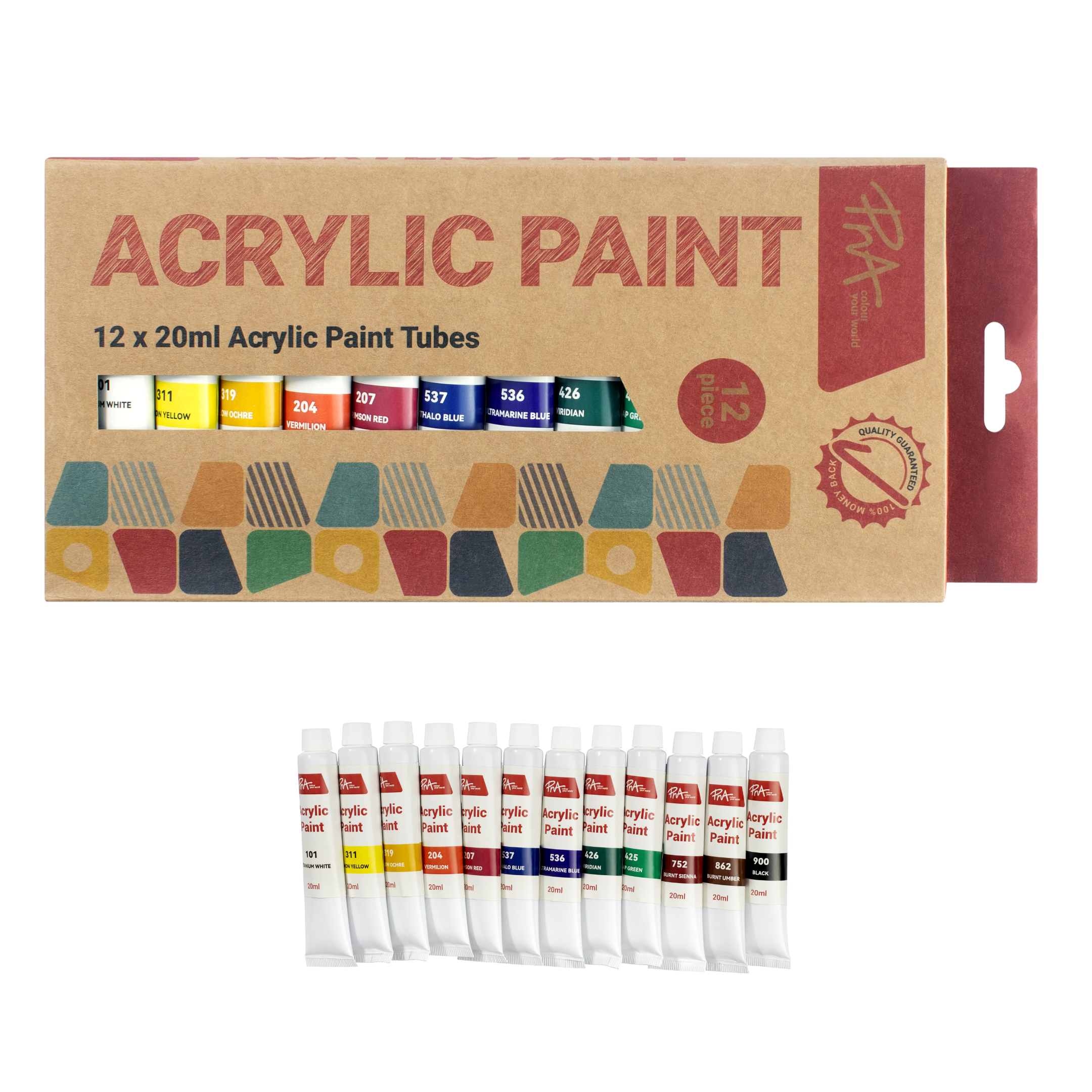 PNA Acrylic Starter Tubes 20ml Set of 12