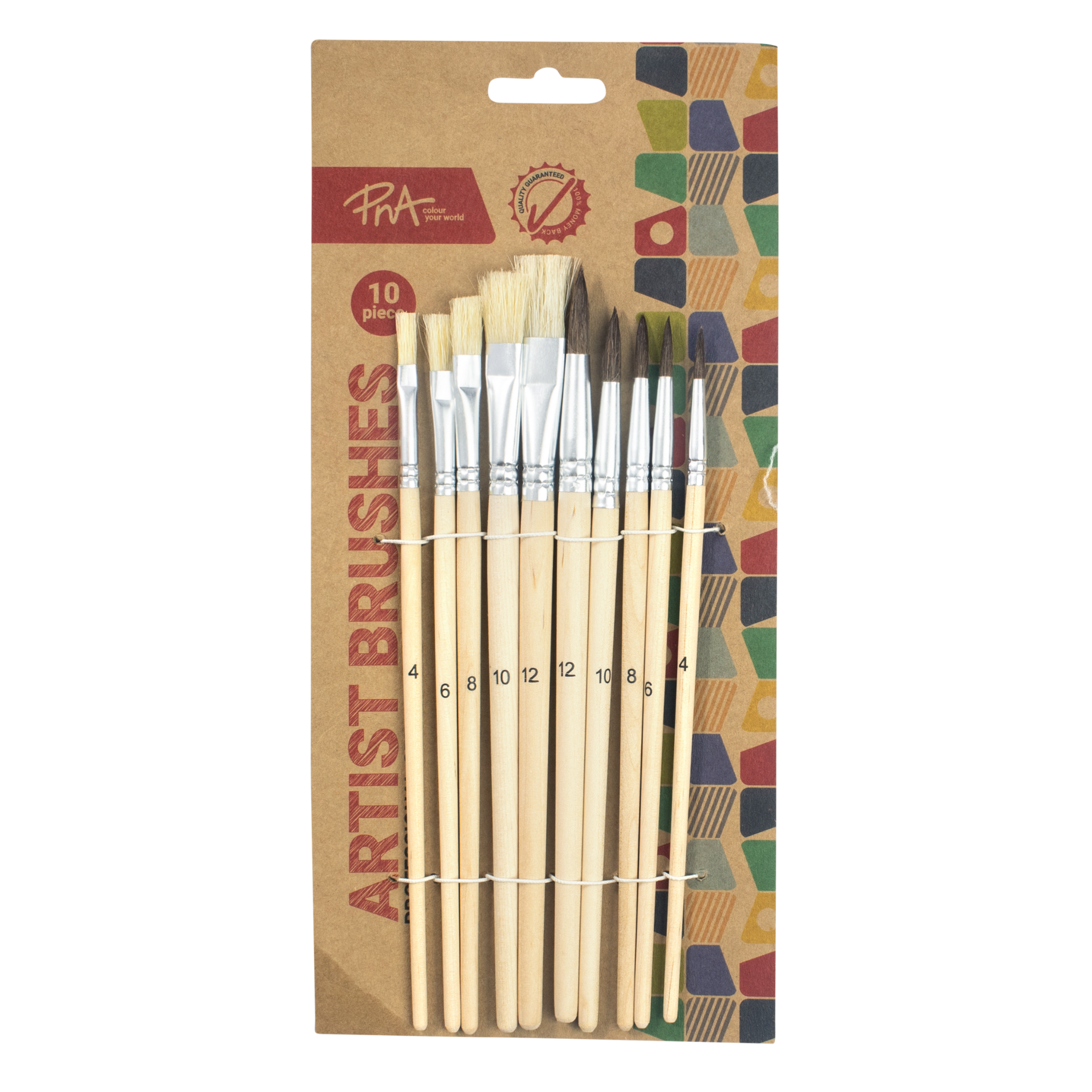 PNA Brushes Nylon Professional Set of 10