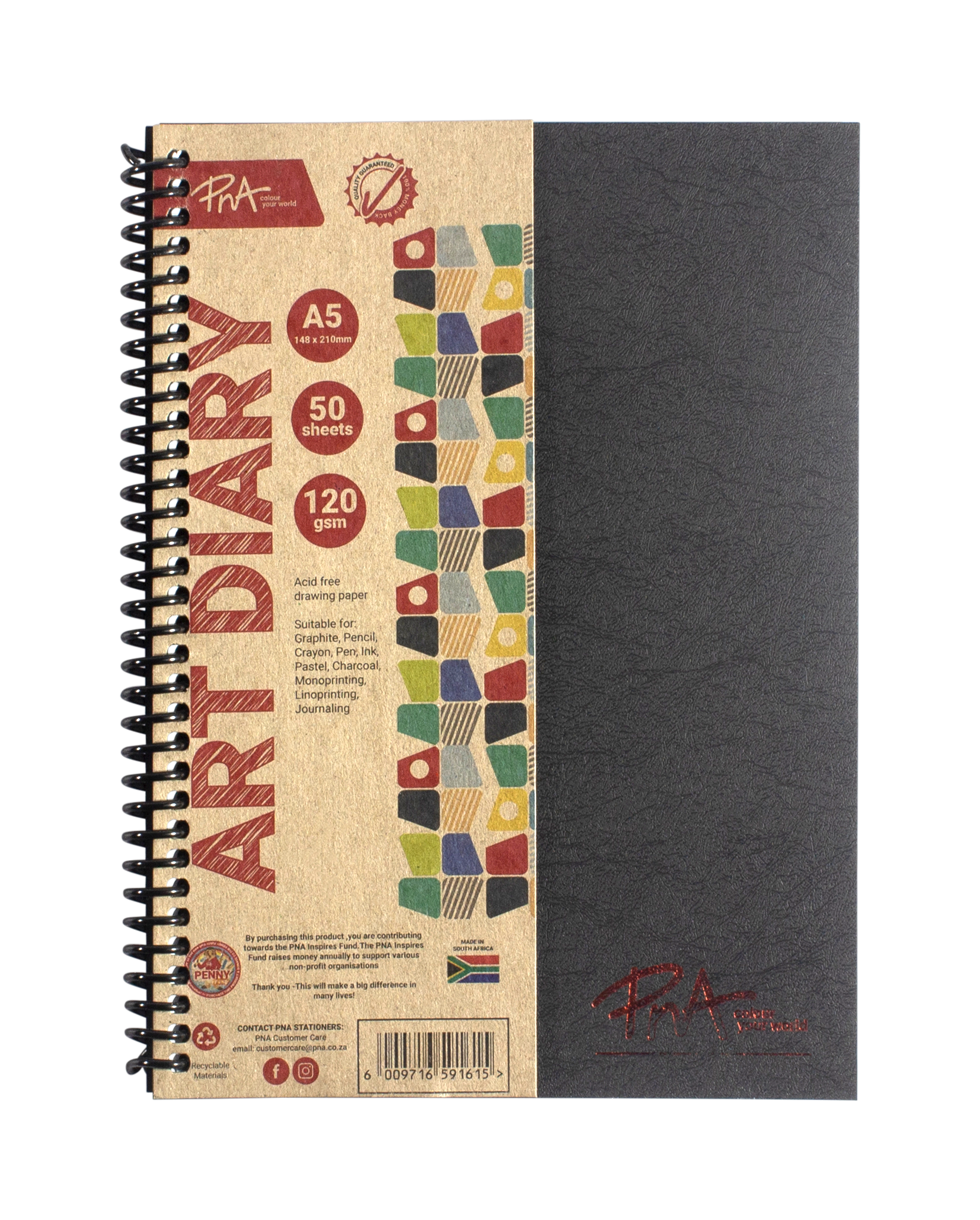 PNA Art Diary Craft Cover Diary 120gsm A5 50 Sheets