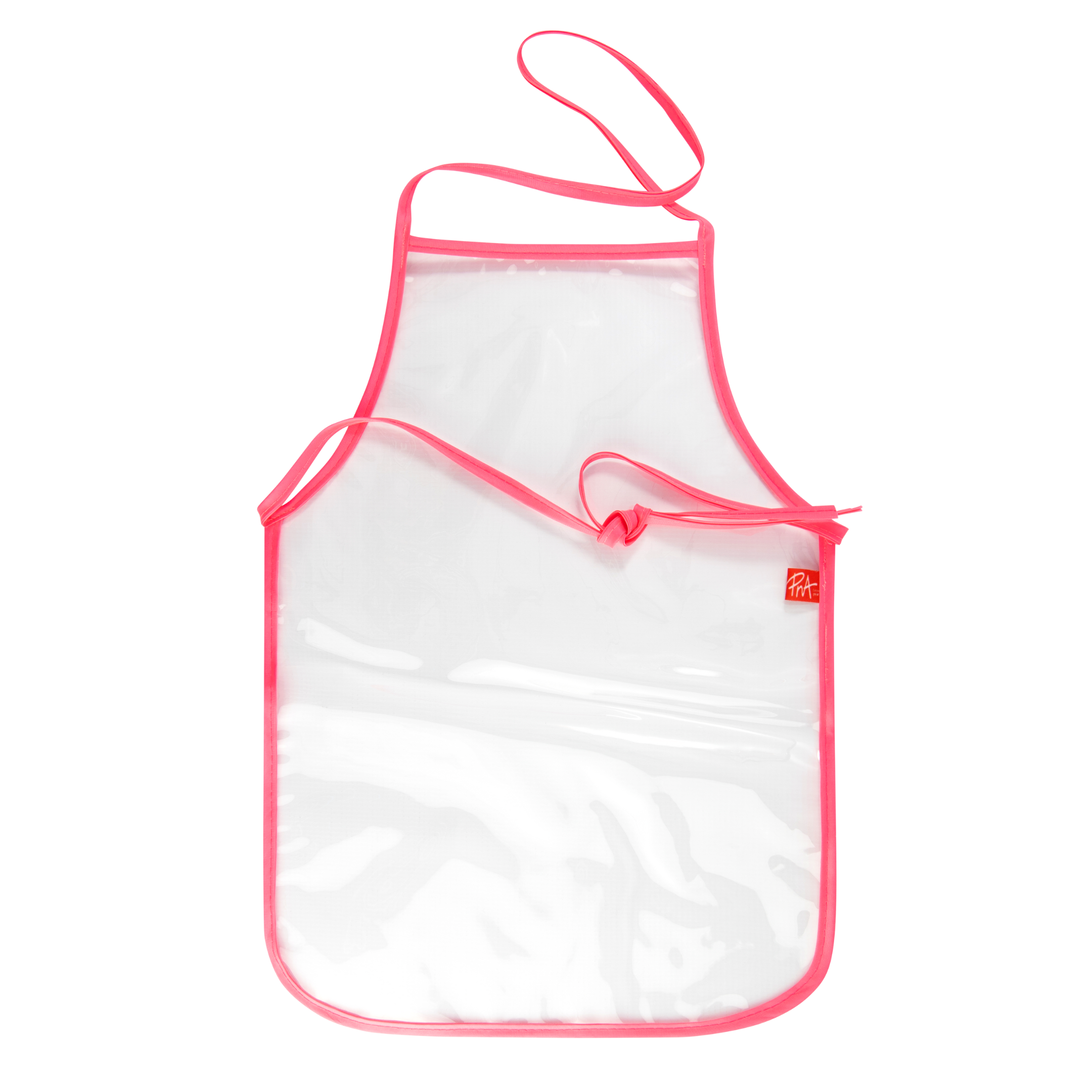 PNA Junior School Apron Clear Lumo Pink Single