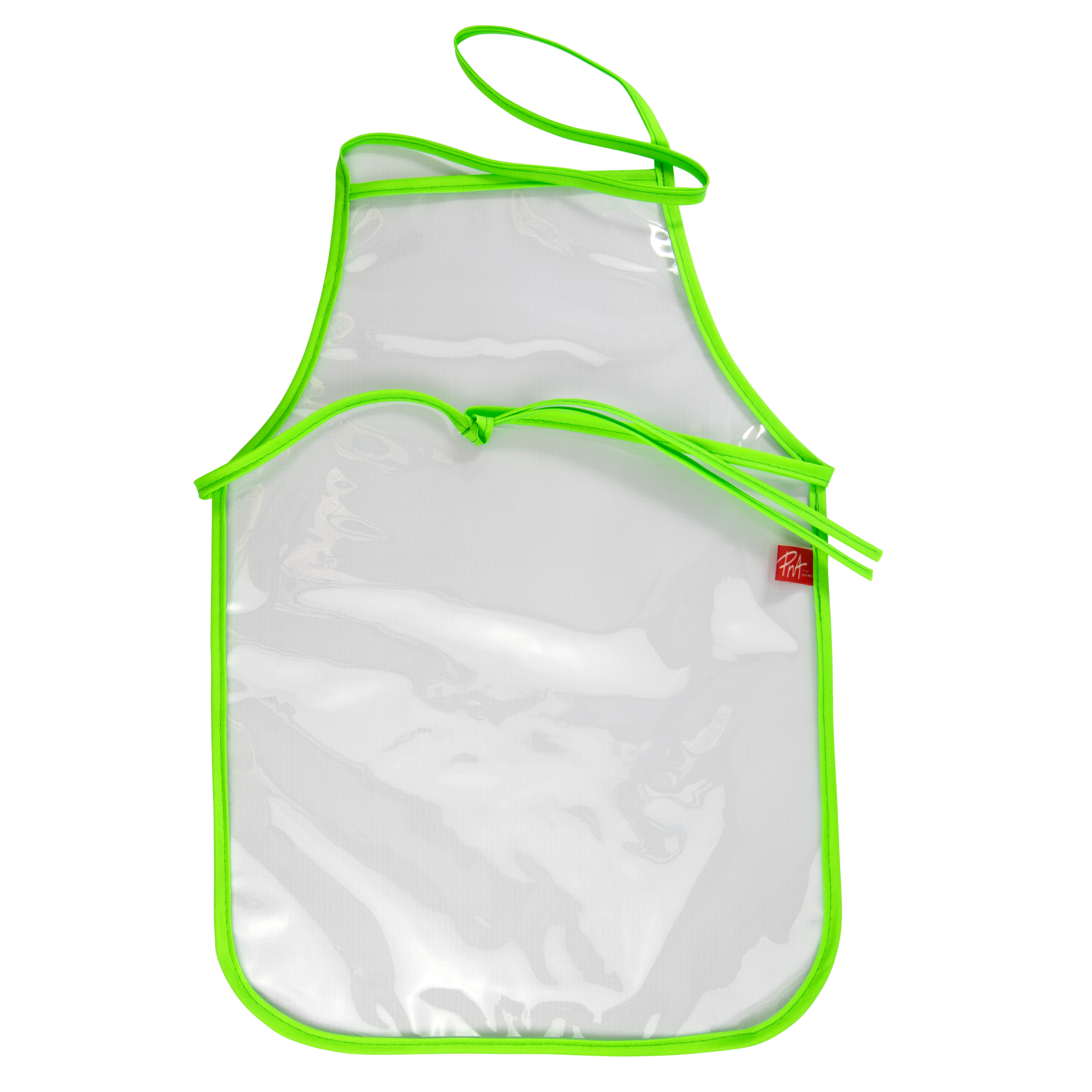 PNA Junior School Apron Clear Lumo Green Single
