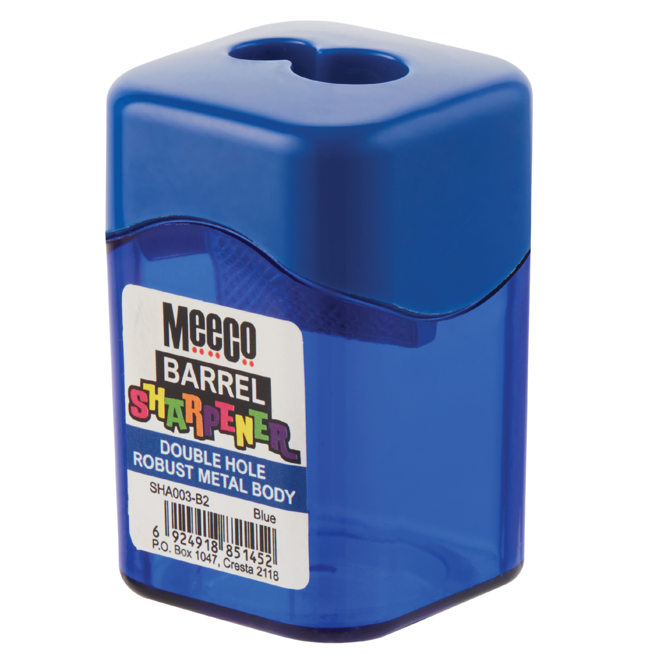 Meeco Barrel Sharpener 2 Hole Blue