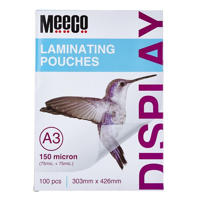 Meeco Laminating Pouches A3 Pack of 100 150mic