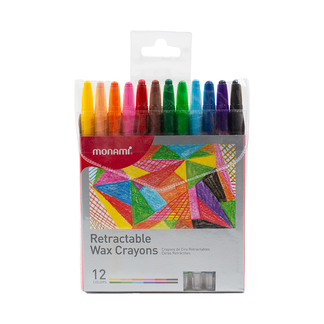 Monami Retractble Wax Crayons Set of 12